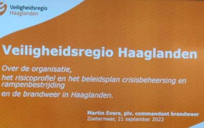 Werkbezoek Veiligheidsregio Haaglanden